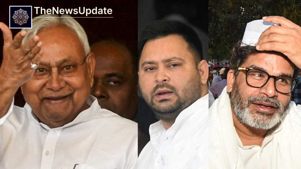 Women voters line up to cast their vote in Bihar 2025 assembly elections