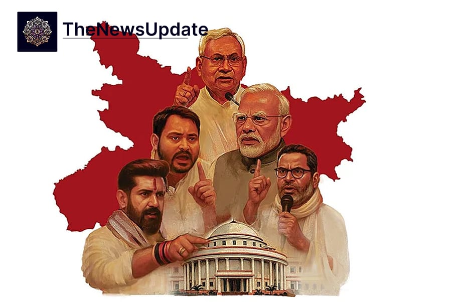 Voters queue up outside polling booth during Bihar Election 2025 phase 1