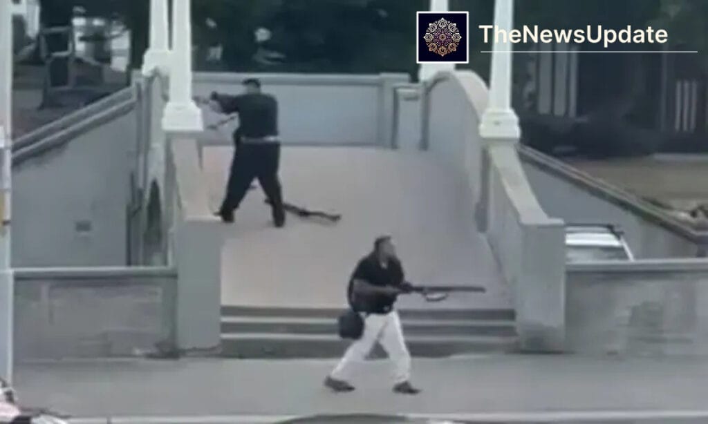 Police at Bondi Beach after shooting incident