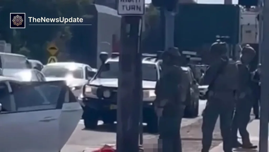 Police ram car near Sydney after Bondi attack