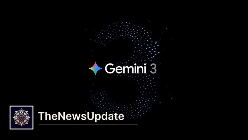 Google logo with magnifying glass overlay and 2025 trending topics collage