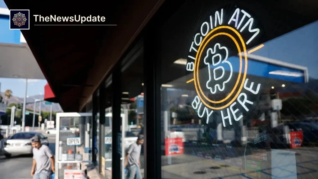 Bitcoin price chart showing the drop to $85,000 after liquidation shock