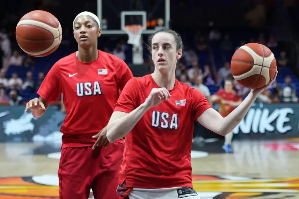 Angel reese caitlin clark chemistry: team usa stars turn rivalry into world cup success — angel reese caitlin clark...